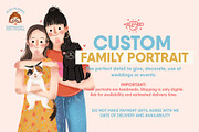 Custom family portrait Hand made.