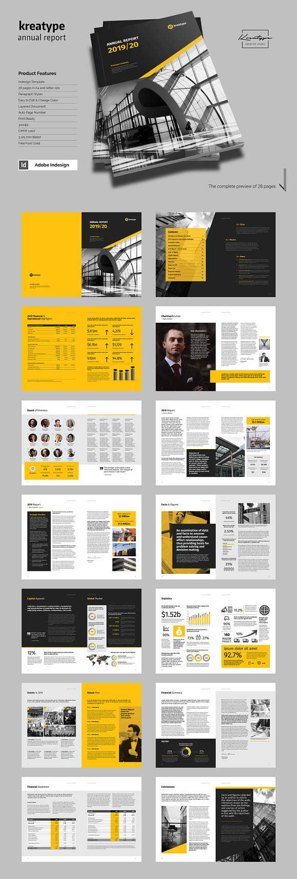 Kreatype Annual Report in Brochure Templates - product preview 1