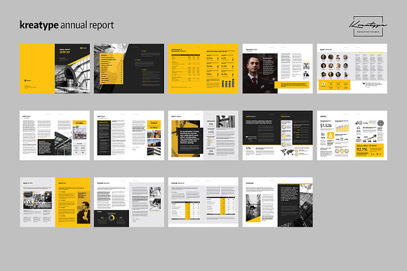 Kreatype Annual Report in Brochure Templates - product preview 15
