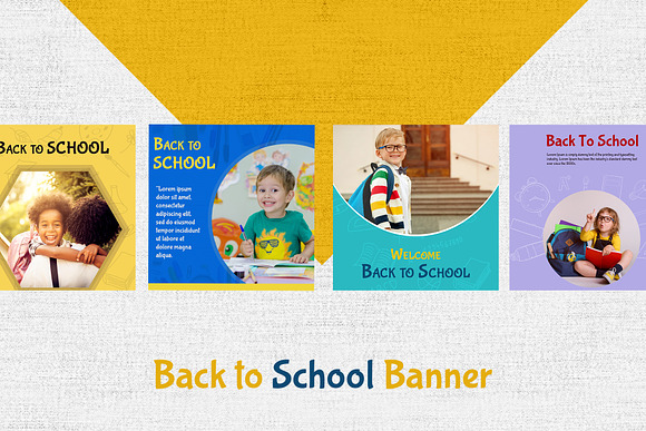 10 Back To School Banners in Facebook Templates - product preview 1