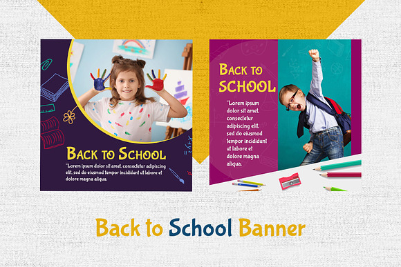 10 Back To School Banners in Facebook Templates - product preview 3