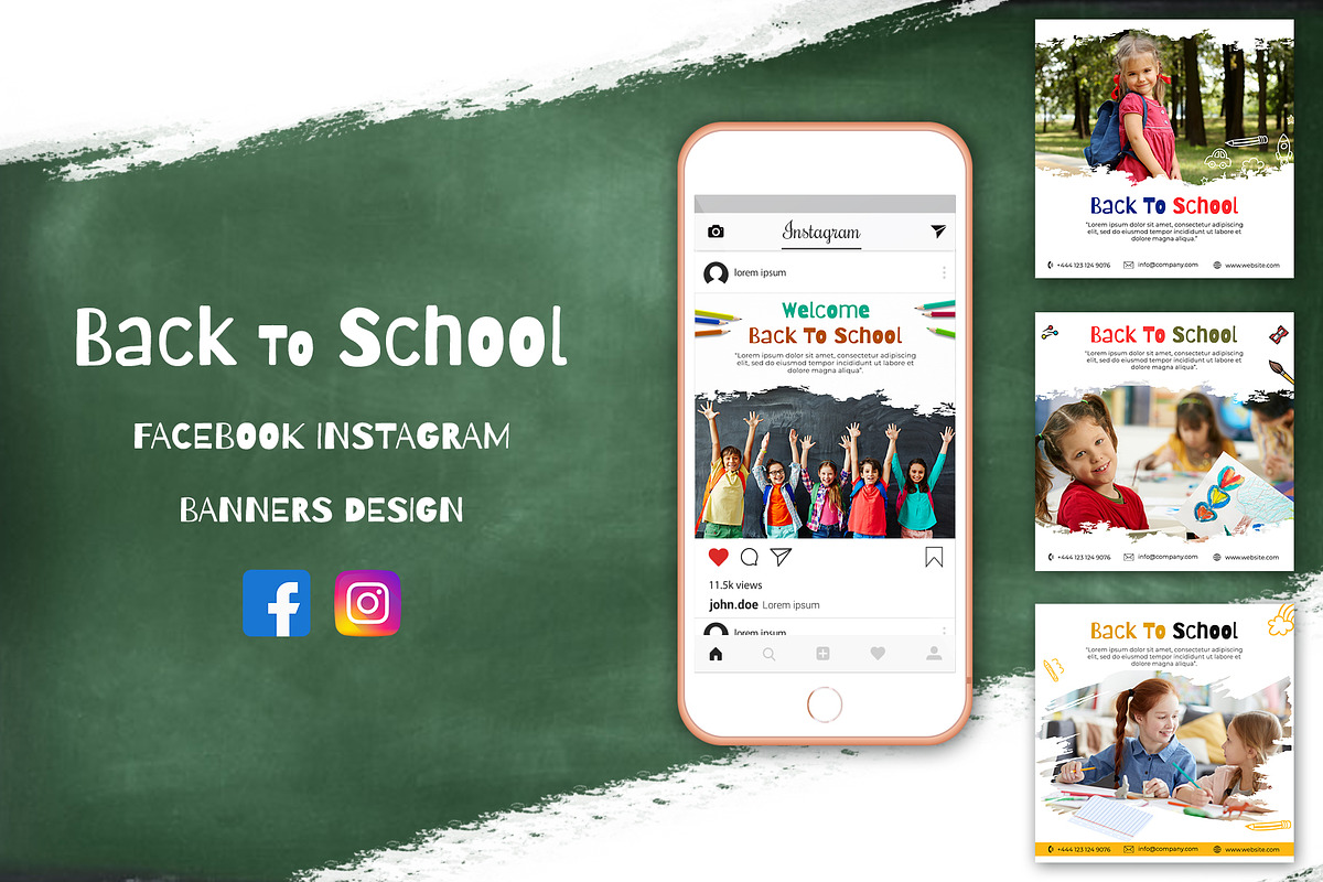 Back To School Facebook Design in Facebook Templates - product preview 8