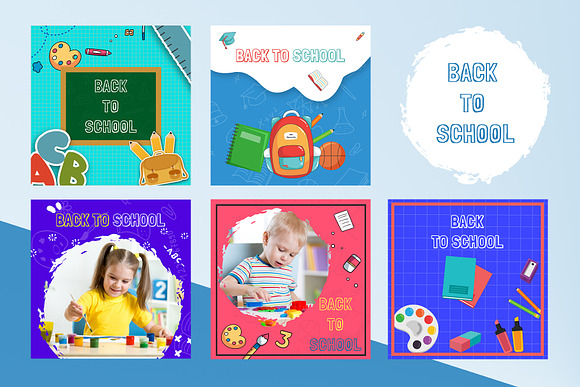Back To School Banners Design in Facebook Templates - product preview 2