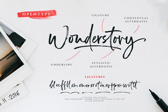 Wonderstory - Brush Script in Script Fonts - product preview 7