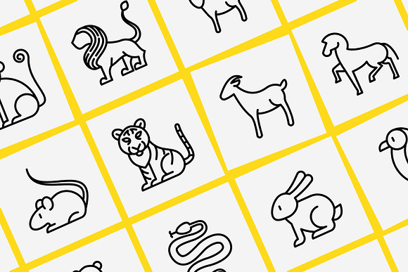 Zoo & Animals | 25 Thin Line Icons in Simple Line Icons - product preview 6