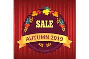 Autumn Sale 2019 Banner with Foliage