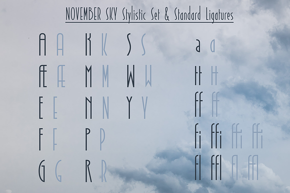 November Sky in Sans-Serif Fonts - product preview 1
