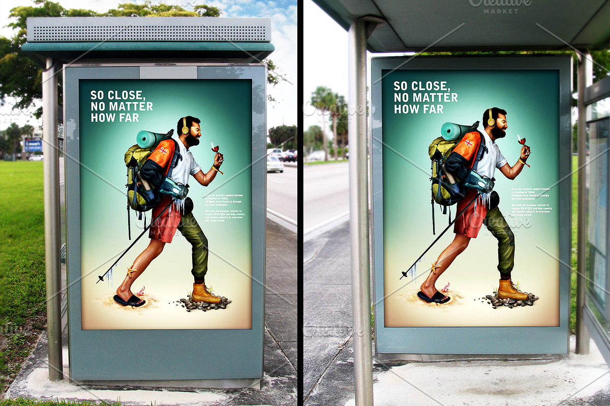 Bus Stop Sign Mockup in Print Mockups - product preview 8