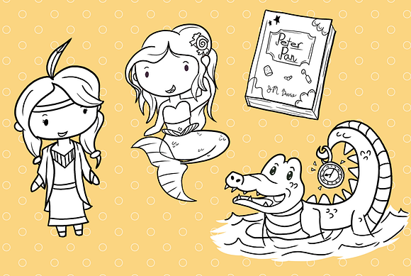 Neverland Story Book Digital Stamp in Illustrations - product preview 3