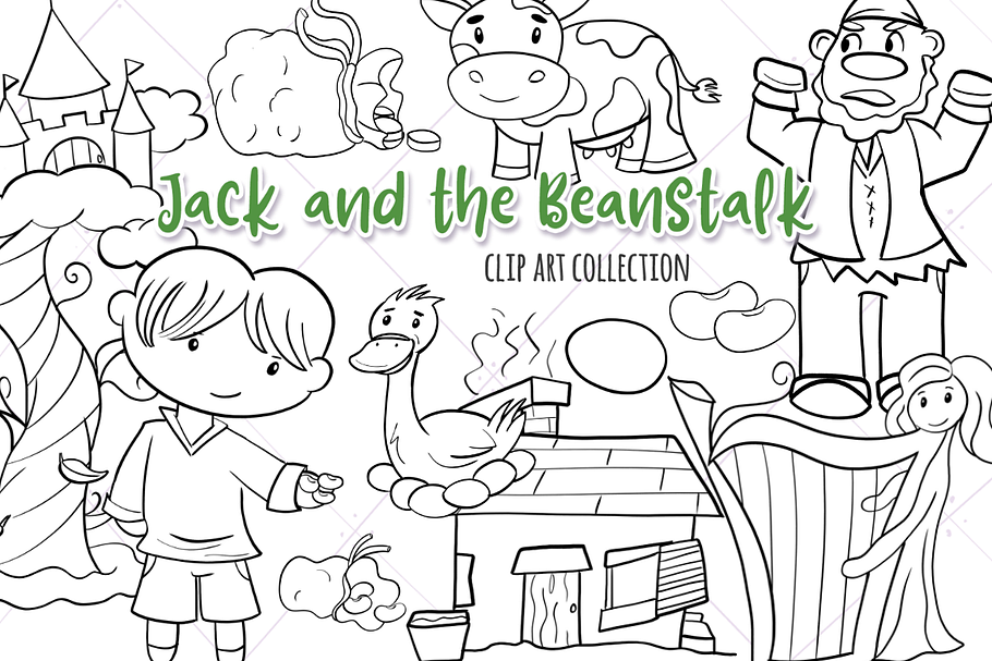Jack and the Beanstalk Digital Stamp