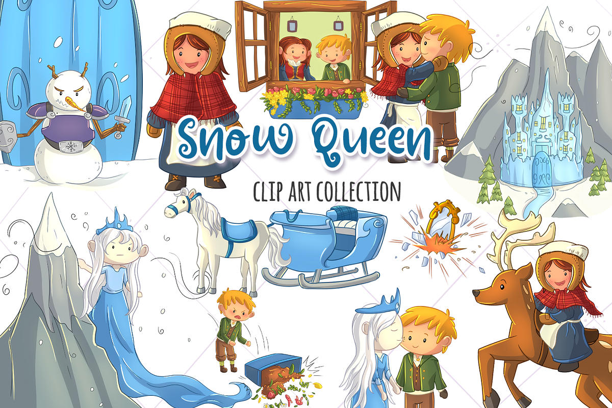 The Snow Queen Clip Art Collection in Illustrations - product preview 8