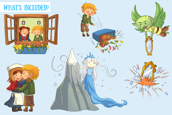 The Snow Queen Clip Art Collection in Illustrations - product preview 1