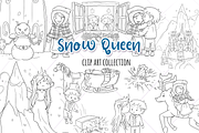The Snow Queen Digital Stamps