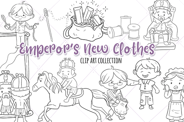 Emperor's New Clothes Digital Stamps