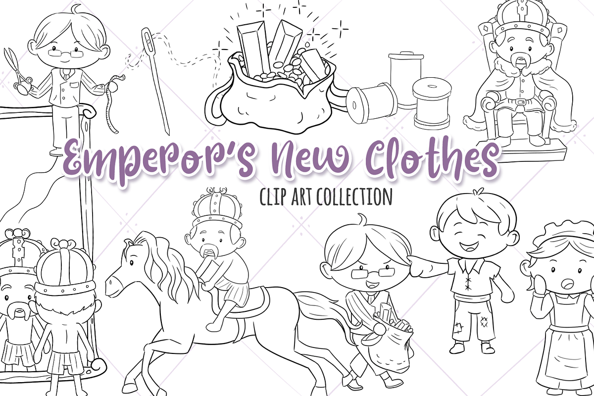Emperor's New Clothes Digital Stamps in Illustrations - product preview 8