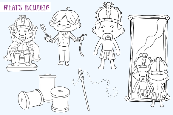 Emperor's New Clothes Digital Stamps in Illustrations - product preview 1