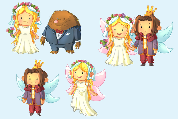 Thumbelina Clip Art Collection in Illustrations - product preview 3