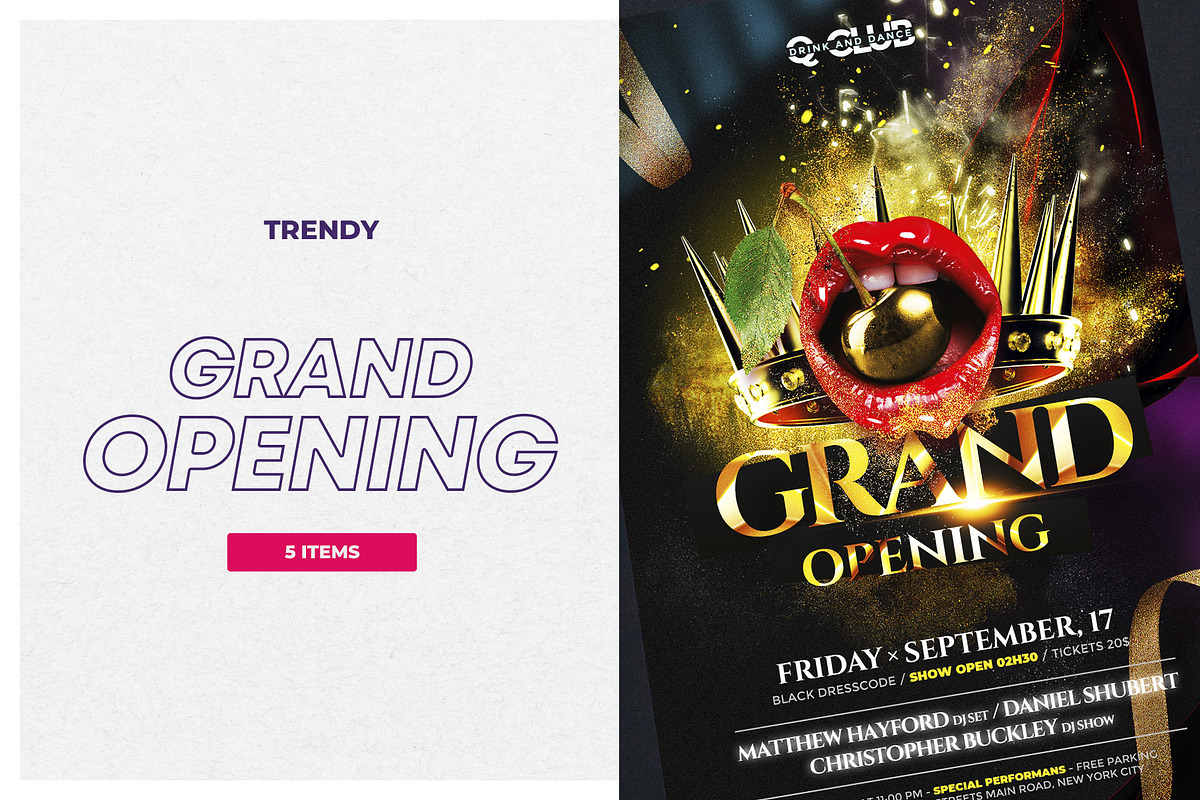 Grand Opening Night Club Flyer in Flyer Templates - product preview 8