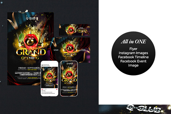 Grand Opening Night Club Flyer in Flyer Templates - product preview 1
