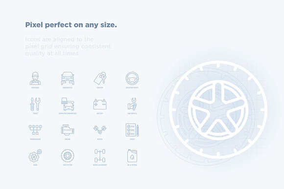 Car Service | 16 Thin Line Icons Set in Car Icons - product preview 3