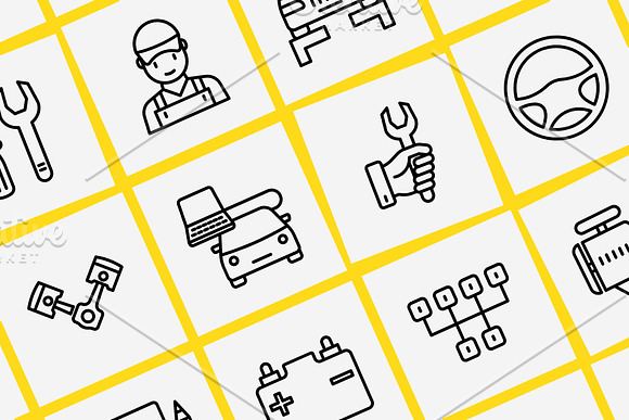 Car Service | 16 Thin Line Icons Set in Car Icons - product preview 8