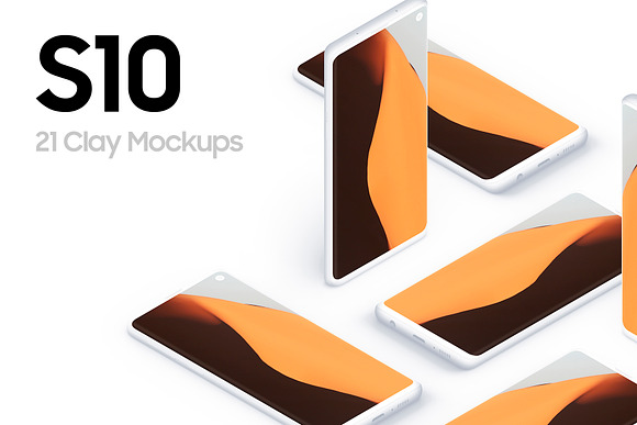 S10 Android - 21 Clay Mockups - 5K in Mobile & Web Mockups - product preview 80
