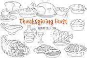 Thanksgiving Feast Digital Stamps