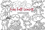 Fun Fall Leaves Digital Stamps