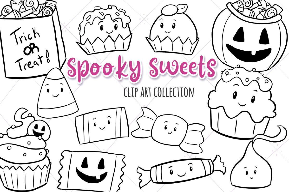 Spooky Sweets Digital Stamps in Illustrations - product preview 8