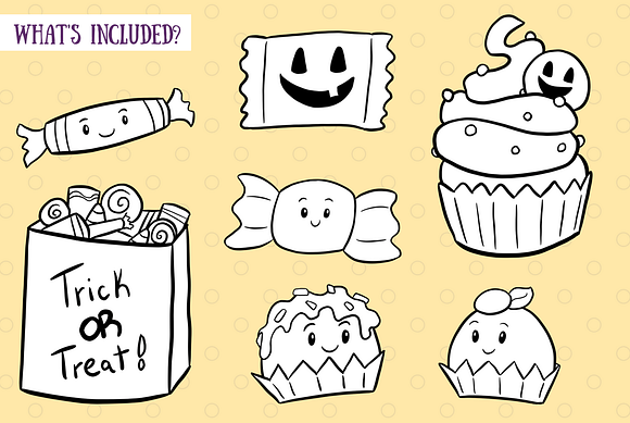 Spooky Sweets Digital Stamps in Illustrations - product preview 1