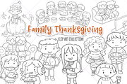 Family Thanksgiving Digital Stamps