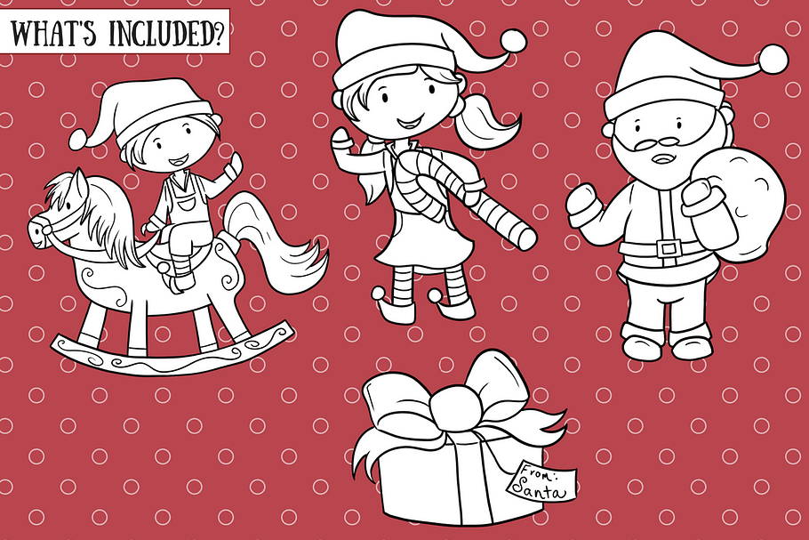 Santa's Workshop Digital Stamps in Illustrations - product preview 8