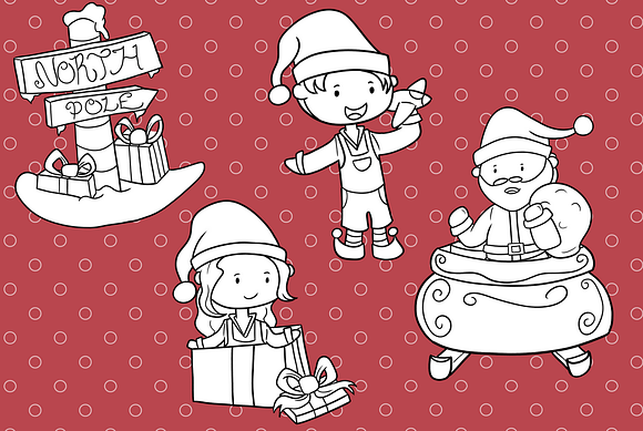 Santa's Workshop Digital Stamps in Illustrations - product preview 1