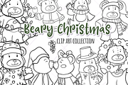 Beary Christmas Digital Stamps