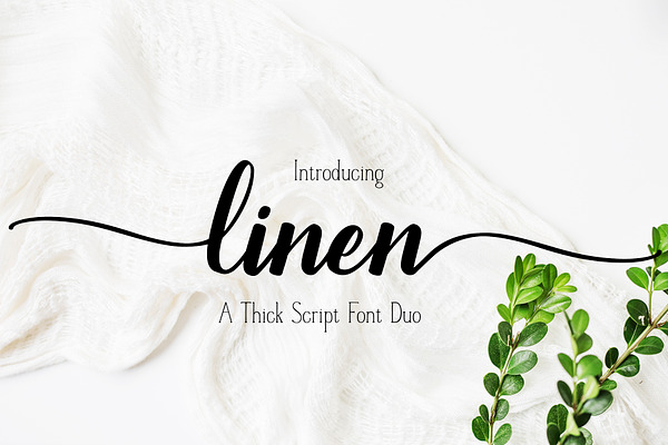 Linen, A Thick Brush Script Font Duo