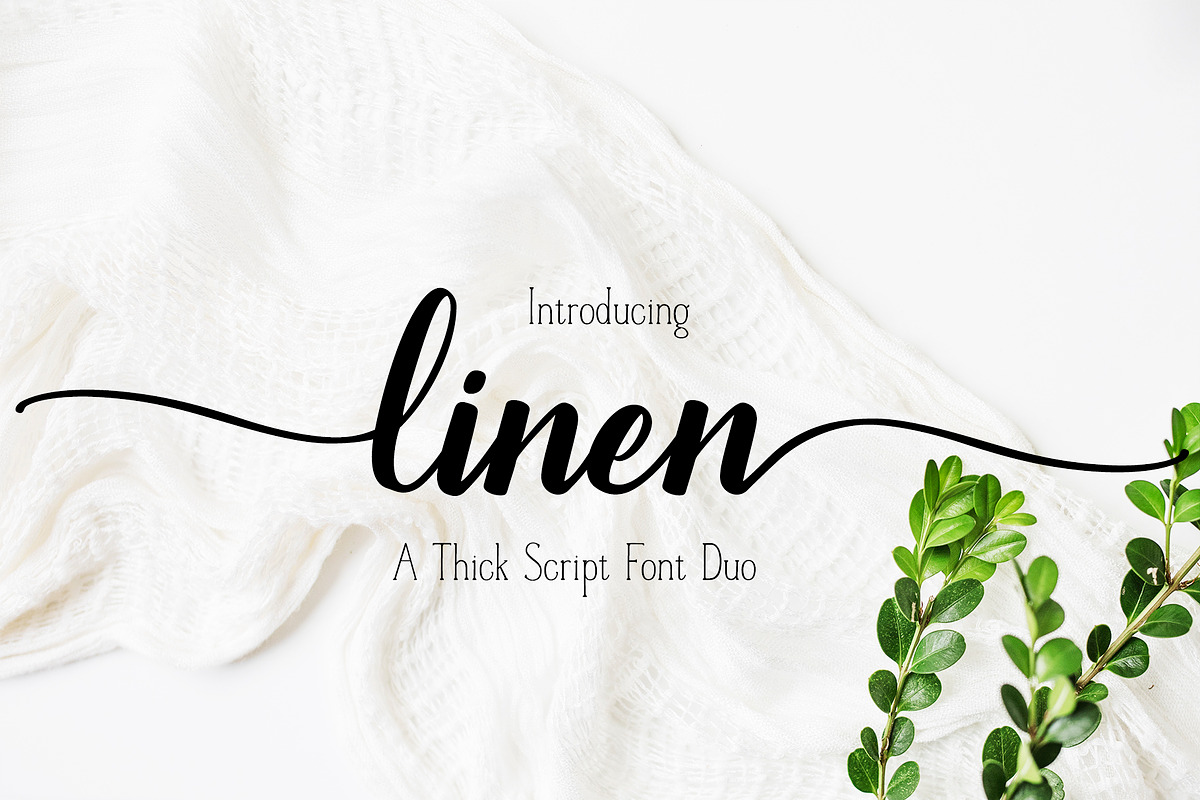 Linen, A Thick Brush Script Font Duo in Fonts - product preview 8