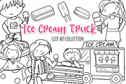 Ice Cream Truck Digital Stamps