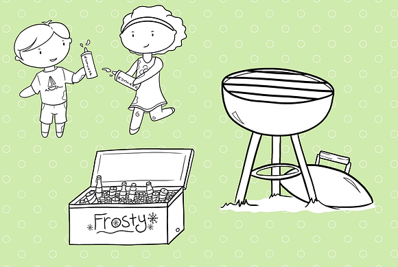 Backyard Cookout Digital Stamps in Illustrations - product preview 3