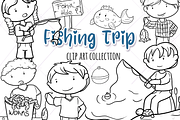Fishing Trip Digital Stamps