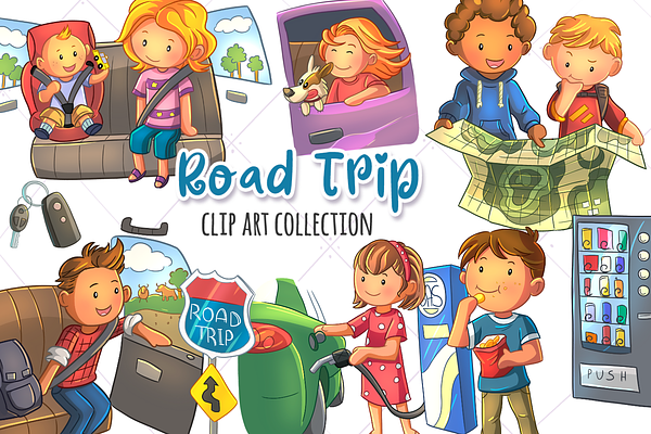 Road Trip Clip Art Collection