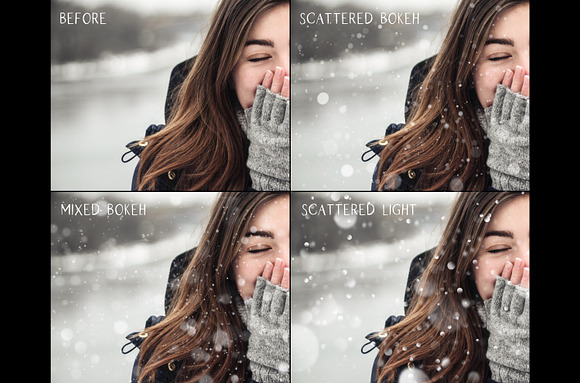 Bokeh Snow Overlays in Objects - product preview 3
