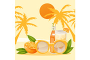 Tropical vacation banner vector