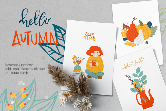 Hello Autumn. Vector collection in Illustrations - product preview 4