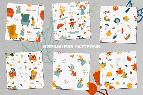 Hello Autumn. Vector collection in Illustrations - product preview 8