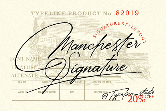 Manchester Signature Classy- 20% OFF in Fonts - product preview 9