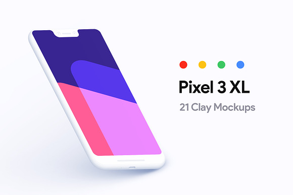 Pixel 3XL - 21 Clay Mockups - PSD in Mobile & Web Mockups - product preview 1