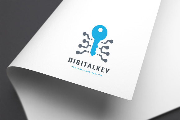 Digital Key Logo in Logo Templates - product preview 2