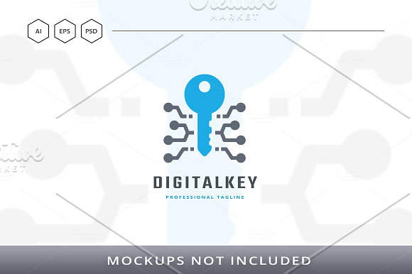 Digital Key Logo in Logo Templates - product preview 3
