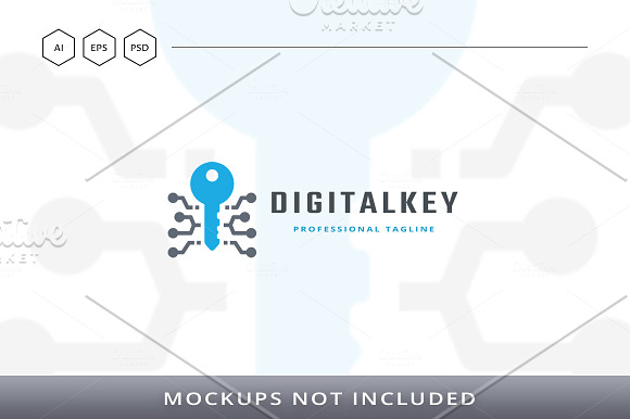Digital Key Logo in Logo Templates - product preview 4