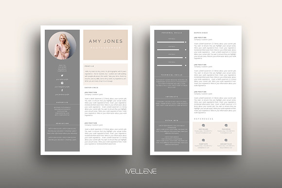 Resume / CV template - Amy in Resume Templates - product preview 1